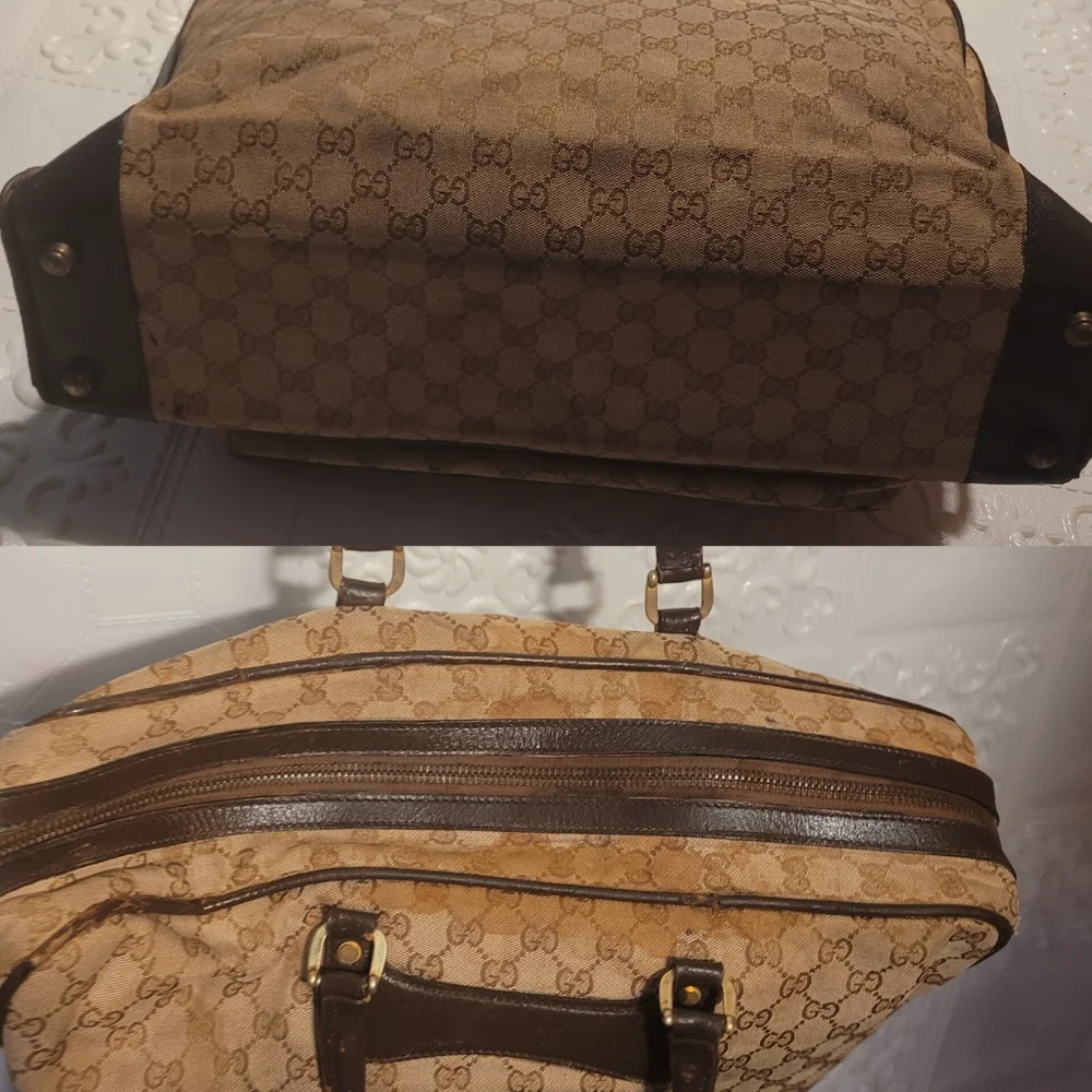 GUCCI GG CANVAS XL CARRY ON TRAVEL WEEKEND Duffle Gym BAG VINTAGE 1960 AUTHENTIC - Picture 13 of 14